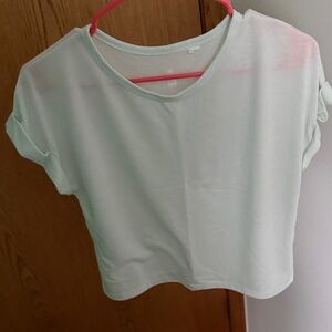 Me to We mint green/light blue Crop Top